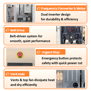 Lavadora Industrial BLCC de Alta Resistencia y Gran Capacidad (50 kg) para <span class=keywords><strong>Ropa</strong></span>, Lavadora Industrial con Extractor - Product Image 5