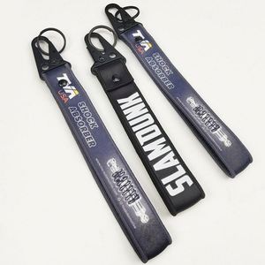 Llavero de nailon tejido con cierre de mosquetón y gancho para colgar - Product Image 6