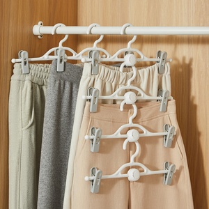 Multi-function Pants Rack Indoor and Outdoor Plastic Dehumidifying Sachet Pants Rack Plastic <b>Hangers</b> for Clothes - Product Image 1
