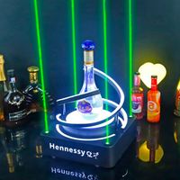 Pantalla de botella de acrílico con luz LED de alta calidad, soporte de exhibición de vino glorificador Led individual, estante de vino de botella individual