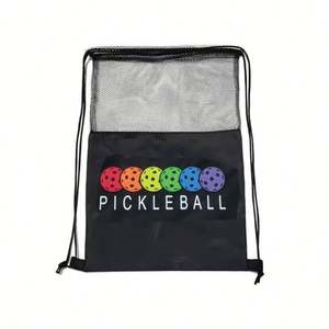 Sac à cordon en polyester et nylon, sac à cordon promotionnel personnalisé avec logo, créez votre sac, sac cadeau d'anniversaire, sac de pickleball - Product Image 1