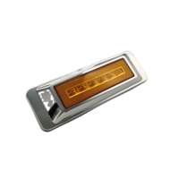 Feu de position latéral LED rectangulaire à boîtier chromé ABS PC 12-24V pour remorque