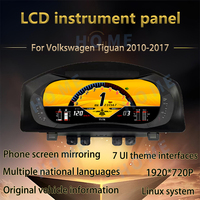 2025 dernier instrument de compteur LCD numérique de voiture pour Volkswagen Tiguan 2010-2017 système Linux compteur de vitesse intelligent tableau de bord
