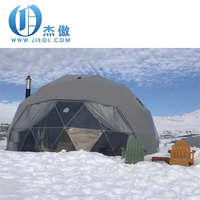 Dôme géodésique moderne de luxe de haute qualité, tente en verre, maison igloo en alliage d'aluminium, résistance au vent de 120 km/h, couverture de toit en bâche PVC