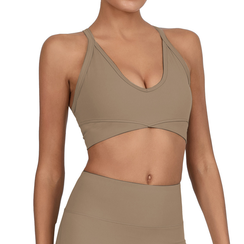 Wholesale Women's Lightweight Running Bra Soft Stretch Yoga Sports Wear Quick Dry Breathable Control Spandex Women Bra