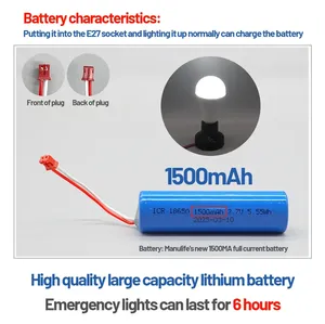 Hotsale AC85-265V Automatic Charging E27 Intelligent LED Lamp 5w 7w 9w 12w Plastic Rechargeable Emergency <strong>Light</strong> for Camping - Product Image 5