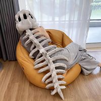 Costume de squelette de dinosaure en coton, masque de crâne de Spinosaurus 3D et colonne vertébrale en peluche pour le cosplay et les jeux d'habillage d'Halloween