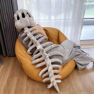 <span class=keywords><strong>Costume</strong></span> de <span class=keywords><strong>squelette</strong></span> de <span class=keywords><strong>dinosaure</strong></span> en coton, masque de crâne de Spinosaurus 3D et colonne vertébrale en peluche pour le cosplay et les jeux d'habillage d'Halloween - Product Image 6