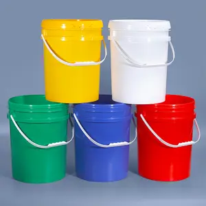 Secchio di plastica da 1-20 litri con manico e coperchi contenitore per secchio per fusti per uso alimentare vendita calda 1L gallone di plastica vernice LEADLOONG