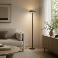 Lámpara de Pie Moderna de Lujo RGBWW 1500LM, Inteligente, con WiFi, Control por Voz, Regulable, Cabezal Giratorio Ajustable para Hogar, Dormitorio, Sala de Estar