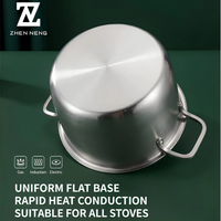 Zhenneng Nouveau Style Marmite à Soupe et à Bouillon en Acier Inoxydable, compatible Induction, avec Couvercle