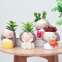 Vasos de plantas para decoração, vasos de plantas fofos para meninas, suculentas para decoração de casa