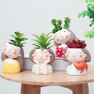 VASO SUCCULENTO CERAMICA Molare Vaso Fiori Carino Piantatrice Cofano