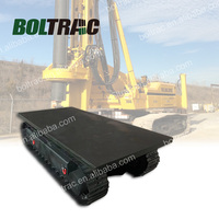 Chenilles en acier de 15 tonnes avec poutre transversale pour concasseur mobile, plate-forme de forage, mini-excavatrice