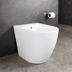 Wholesale Modern Ceramic Bathroom Sanitary Ware Bidet Round <strong>Floor</strong> <strong>Mounted</strong> Bidet <strong>WC</strong> for Hotel - Product Image 1