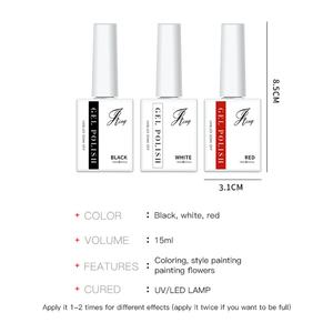 JTING – Vernis à ongles gel UV 3 couleurs (noir, blanc, rouge) – Conception personnalisée gratuite – Créez votre marque de vernis gel UV avec logo privé - Product Image 2