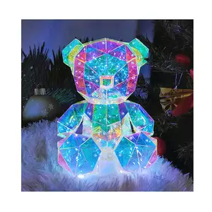 Wunderschöne leuchtende LED-Teddybärchen USB-betriebene leuchtende Bärgeschenke für Valentinstag Jahrestag für Weihnachtsfeier