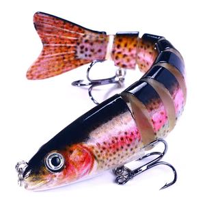 Leurres <span class=keywords><strong>de</strong></span> pêche personnalisés à 8 sections pour la pêche au fond et au lancer longue distance – Matériau ABS avec design imprimé pour le bar et les poissons d'eau douce - Product Image 3
