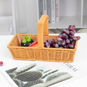 ตะกร้าสานทรงสี่เหลี่ยม Bobai สีน้ำตาลกาแฟ ตะกร้าเก็บของรักษ์โลก สำหรับใส่ขนมปัง ผลไม้ ปิกนิก ใช้กลางแจ้ง - Product Image 3