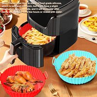 Vente en gros en usine de doublure recyclable en silicone de qualité alimentaire avec logo personnalisé pour friteuse à air doublure en silicone pour friteuse à air