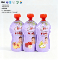 Feiao 90r 130r 150r 180r Sachets Doypack à bec verseur pour aliments pour bébés, emballage en feuille d'aluminium, pochettes à bec verseur pour jus et boissons
