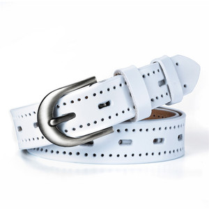 Style creux en cuir vintage avec ceintures à boucle en argent brossé pour femmes - Product Image 5