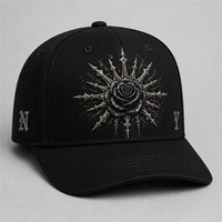 Cappellino da Baseball Personalizzato con Ricamo in Stile Old English, 5 Pannelli, Visiera Curva, Stile Dad Hat, Streetwear West Coast, Vendita all'Ingrosso, Basso MOQ