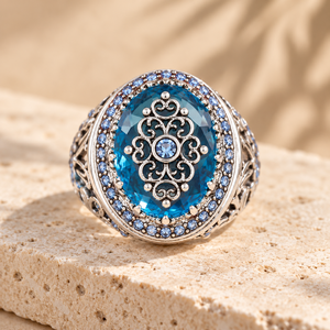 Bohemian Ring for Women Ethnic Inspired Bold Statement Finger Ring Unique Artistic Design for Daily Wear Party Street Style - Product Image 4