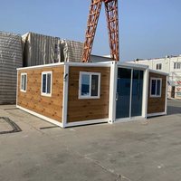 Maisons conteneurs en acier préfabriquées pliables et extensibles de luxe 20/40 pieds, quatre chambres, une salle de bain, avec panneaux sandwich, en promotion