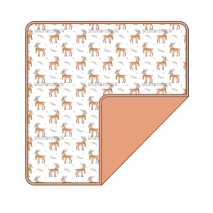 Couverture d'emmaillotage classique en bambou pour bébé, motif pain d'épices, renne, flocon de neige, houx, double face, pour nourrisson - Product Image 4
