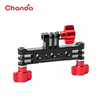 Adaptor Kamera Aluminium Alloy 3-Posisi dengan Ulir 1/4" Braket Ekspansi Multi-Fungsi Aksesori Kamera Aksi 2-Pin OEM