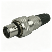Câble XLR femelle 3 broches avec coque en alliage de zinc et verrou de sécurité pour microphone, table de mixage audio, éclairage de scène - Kit d'assemblage de câbles