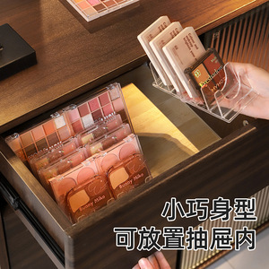 Transparent <b>Makeup</b> Organizer Stand With Dividers For Eyeshadow Powder Compacts Cosmetic Display Rack Dressing <b>Table</b> Storage - Product Image 3