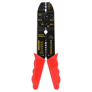 <b>Crimping</b> Pliers for Terminals with <b>Wire</b> Stripper 195 mm. - Product Image 1