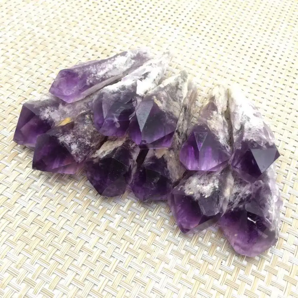 WholesaleビッグサイズNatural Beautiful Amethyst Cluster Tooth Bulk Rock Rough Crystal Point Reiki Healing