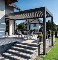 Pergolas modernes imperméables, écologiques, avec toit à lamelles en aluminium, kit de pergola, abri solaire motorisé
