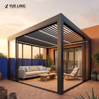 Pergola à lames orientables en aluminium sur mesure pour les constructeurs et les entrepreneurs, pergola de jardin extérieure avec lames réglables