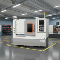 Torno CNC de Cama Inclinada de Alta Velocidad XMK-460, Alta Precisión, Alta Rigidez, Recorrido del Eje X de 425 mm, Recorrido del Eje Z de 350 mm, 2 Ejes, 0.008 mm
