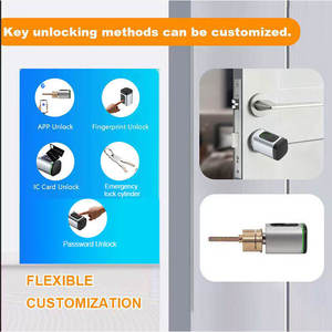 Cilindro Serratura Intelligente con Impronta Digitale e Controllo Tramite App (Retrofit) |   Backup di Emergenza C-Power |   Cloud Digitale Anti-Perforazione in Alluminio Aeronautico - Product Image 3