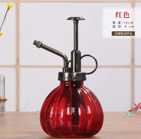 200ML Distributeur de bouteilles en verre de sirop de café et pompe Style vintage Pot d'eau en verre Vaporisateur de plantes en verre avec pompe