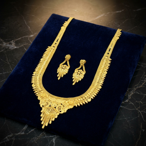 Collares de Moda de Latón Chapado en Oro de 14K, 18K y 24K al por Mayor, Conjunto de Joyería Larga para Boda, Conjunto de Joyería Larga de Diseño Tradicional - Product Image 2