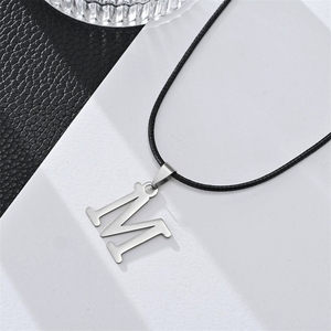 Collane con Ciondolo a Forma di 26 Lettere dell'Alfabeto Inglese in Acciaio Inossidabile, Regalo per <span class=keywords><strong>Amicizia</strong></span>, Ritorno a Scuola, Laurea, Compleanno, Collana con Charm Iniziale - Product Image 4