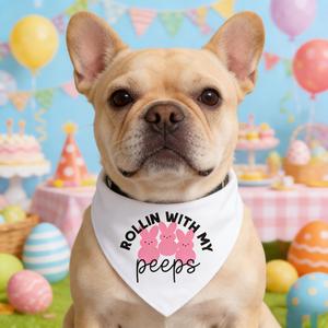 Bestseller Bavaglino Pasquale per Animali Domestici con Design a Triangolo e Cartone Animato Coniglio My Peeps per Tutte le Stagioni - Product Image 1