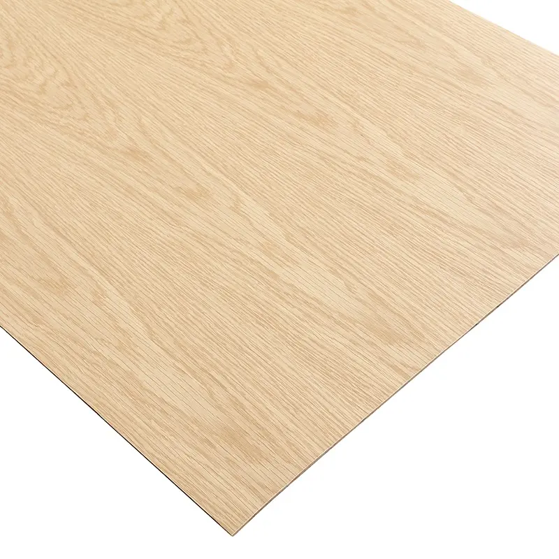 High Gloss White Oak 9mm Thick MDF with UV Coating Matt Finish Hardwood Wood Plywood for Furniture and Wall Panel Factory