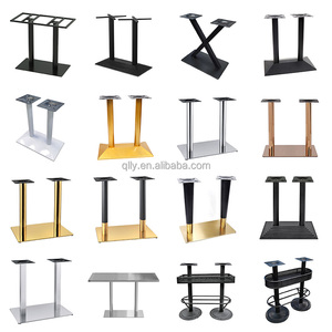 Bar thép đen bệ Nhà Hàng Kim loại cà phê bàn ăn chân cơ sở cho <span class=keywords><strong>Granite</strong></span> Tops nhà hàng Bàn cà phê cơ sở - Product Image 5