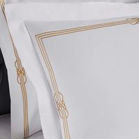 Parure de lit de luxe à bordure dorée, housse de couette douce et agréable pour la peau en coton égyptien, taie d'oreiller élégante et simple pour hôtel