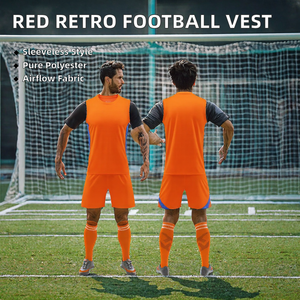 Chaleco de Entrenamiento para Hombre, 100% Poliéster Transpirable, Venta al Por Mayor de Fábrica, Logotipo Frontal con Nombre del Equipo, Uniforme de Fútbol sin Mangas - Product Image 2