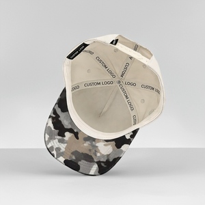 Casquette de baseball bicolore à 5 panneaux avec visière camouflage forestier, broderie personnalisée, logo imprimé, 100% coton, fermeture snapback, chapeaux de <span class=keywords><strong>golf</strong></span> - Product Image 5