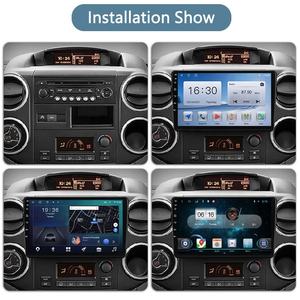 Lettore Radio auto Android 9 pollici per <span class=keywords><strong>Citroen</strong></span> <span class=keywords><strong>Berlingo</strong></span> <span class=keywords><strong>Peugeot</strong></span> <span class=keywords><strong>Partner</strong></span> 2008-2019 con DSP CarPlay Wifi - Product Image 2
