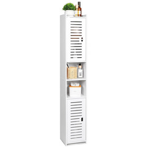 <b>Bathroom</b> Storage <b>Cabinet</b> 97cm Freestanding Narrow Toilet Side Shelf With Multiple Layers For <b>Bathroom</b> Organization - Product Image 2
